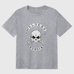 Футболка оверсайз женская Welders Russia, цвет: меланж