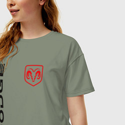 Футболка оверсайз женская Dodge Style, цвет: авокадо — фото 2