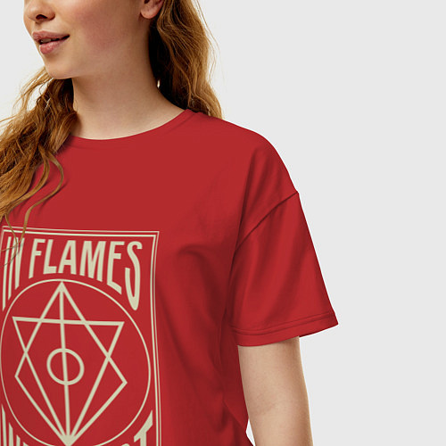 Женская футболка оверсайз In Flames: We Trust / Красный – фото 3