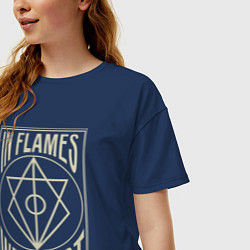 Футболка оверсайз женская In Flames: We Trust, цвет: тёмно-синий — фото 2