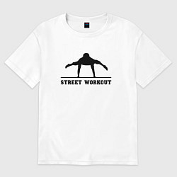 Футболка оверсайз женская Street workout v, цвет: белый