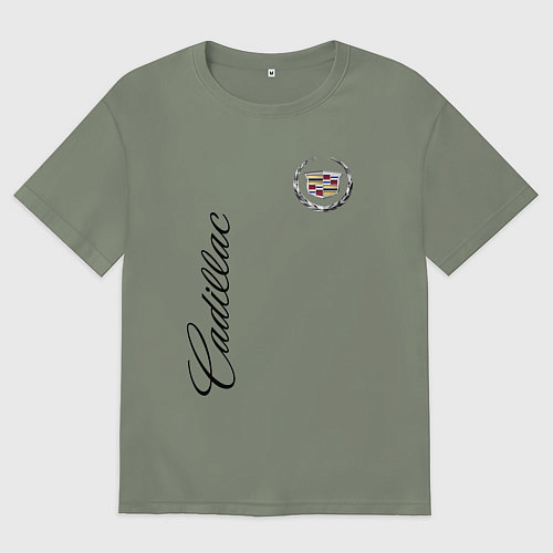 Женская футболка оверсайз Cadillac / Авокадо – фото 1