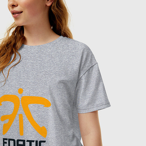 Женская футболка оверсайз Fnatic / Меланж – фото 3