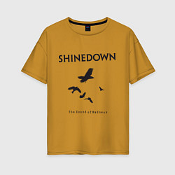 Футболка оверсайз женская Shinedown: Sound of Madness, цвет: горчичный