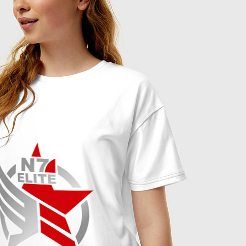 Женская футболка оверсайз N7 Elite / Белый – фото 3