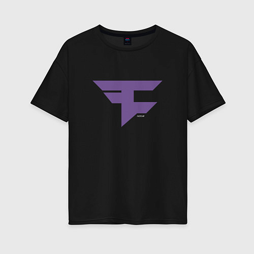 Женская футболка оверсайз Faze Clan Ultraviolet / Черный – фото 1