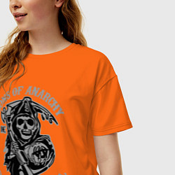 Футболка оверсайз женская Sons of Anarchy: Redwood Original, цвет: оранжевый — фото 2