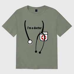 Футболка оверсайз женская I m doctor, цвет: авокадо