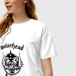 Футболка оверсайз женская Motrhead: Black Devil, цвет: белый — фото 2