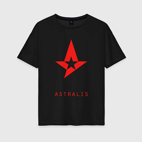 Женская футболка оверсайз Astralis - The Form / Черный – фото 1