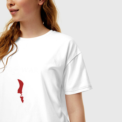 Женская футболка оверсайз God of War: Kratos / Белый – фото 3