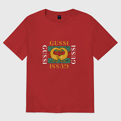 Футболка оверсайз женская GUSSI Love, цвет: красный