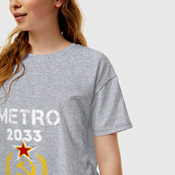 Футболка оверсайз женская Metro 2033, цвет: меланж — фото 2