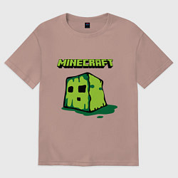 Футболка оверсайз женская Minecraft Creeper, цвет: пыльно-розовый