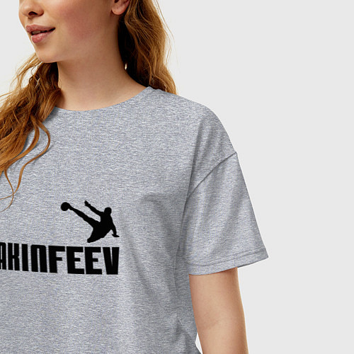 Женская футболка оверсайз Akinfeev Style / Меланж – фото 3