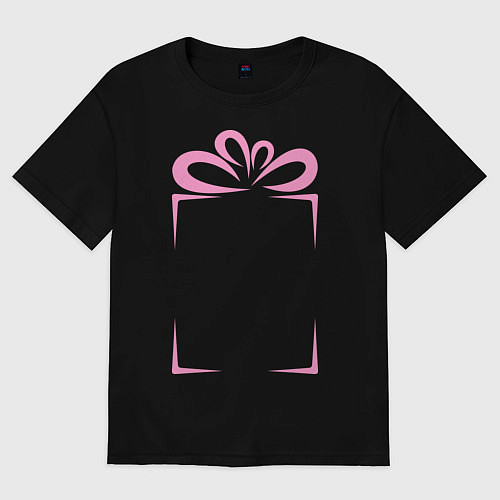 Женская футболка оверсайз Катька не подарок / Черный – фото 1