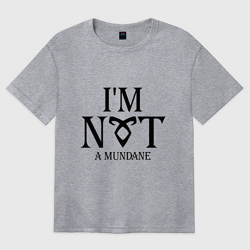 Женская футболка оверсайз I'm not a mundane / Меланж – фото 1