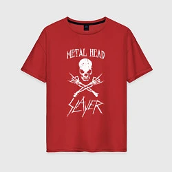 Футболка оверсайз женская Metal Head: Slayer, цвет: красный
