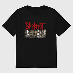 Футболка оверсайз женская Slipknot Faces, цвет: черный