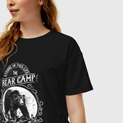 Футболка оверсайз женская Bear Camp Free Forever, цвет: черный — фото 2