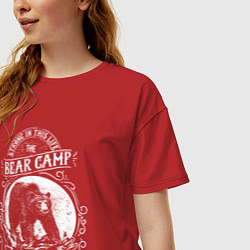 Футболка оверсайз женская Bear Camp Free Forever, цвет: красный — фото 2