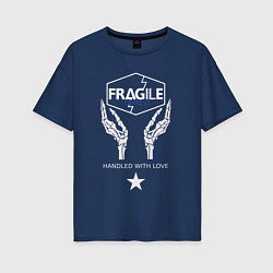 Футболка оверсайз женская Fragile Express, цвет: тёмно-синий