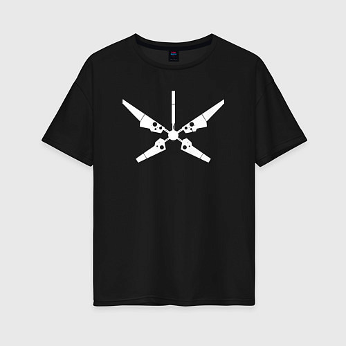 Женская футболка оверсайз Радар / Черный – фото 1