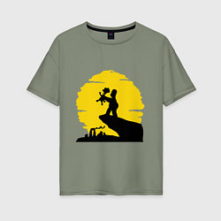 Футболка оверсайз женская Homer & Bart, цвет: авокадо