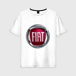 Футболка оверсайз женская FIAT logo, цвет: белый