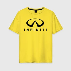 Футболка оверсайз женская Infiniti logo, цвет: желтый