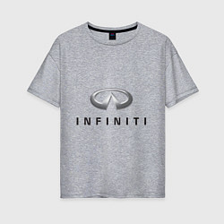 Футболка оверсайз женская Logo Infiniti, цвет: меланж