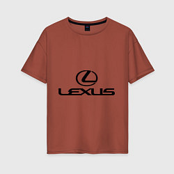 Футболка оверсайз женская Lexus logo, цвет: кирпичный