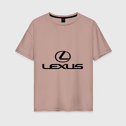 Футболка оверсайз женская Lexus logo, цвет: пыльно-розовый