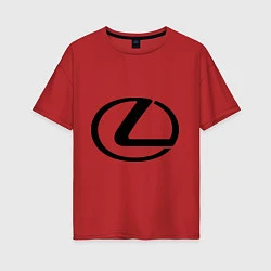 Футболка оверсайз женская Logo lexus, цвет: красный