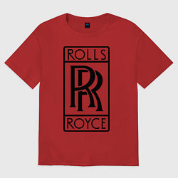 Футболка оверсайз женская Rolls-Royce logo, цвет: красный