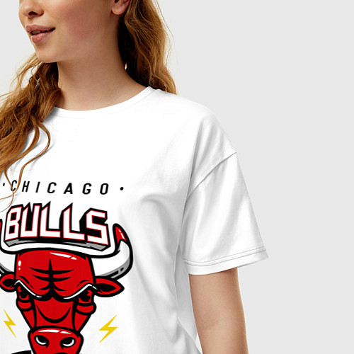 Женская футболка оверсайз Chicago Bulls est. 1966 / Белый – фото 3