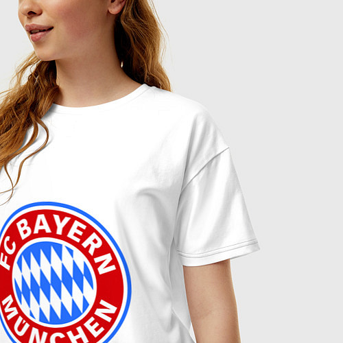 Женская футболка оверсайз Bayern Munchen FC / Белый – фото 3