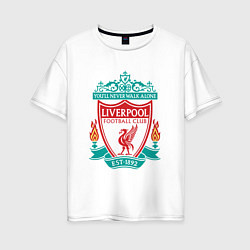 Футболка оверсайз женская Liverpool FC, цвет: белый
