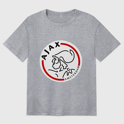 Женская футболка оверсайз Ajax FC / Меланж – фото 1