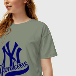 Футболка оверсайз женская NY - Yankees, цвет: авокадо — фото 2
