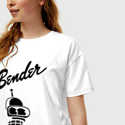 Футболка оверсайз женская Bender monochrome, цвет: белый — фото 2