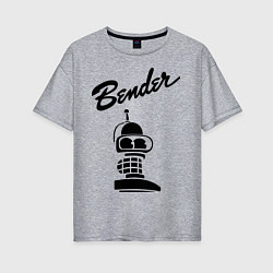 Футболка оверсайз женская Bender monochrome, цвет: меланж