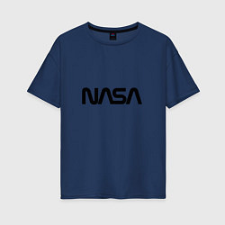 Футболка оверсайз женская NASA, цвет: тёмно-синий