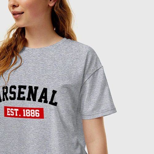Женская футболка оверсайз FC Arsenal Est. 1886 / Меланж – фото 3