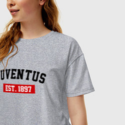 Футболка оверсайз женская FC Juventus Est. 1897, цвет: меланж — фото 2