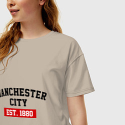 Футболка оверсайз женская FC Manchester City Est. 1880, цвет: миндальный — фото 2