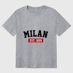 Женская футболка оверсайз FC Milan Est. 1899