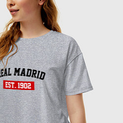 Футболка оверсайз женская FC Real Madrid Est. 1902, цвет: меланж — фото 2