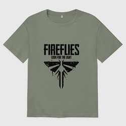 Футболка оверсайз женская Fireflies: Look for the Light, цвет: авокадо
