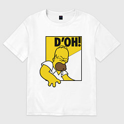 Футболка оверсайз женская Homer D'OH!, цвет: белый